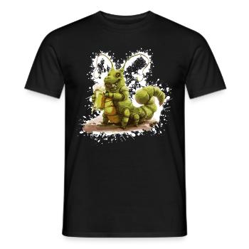 Worm Bière Drôle - T-shirt homme - noir - Devant - AI Model Male 178 light (178cm)