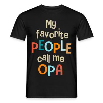 My pereferes call me Opa Grandpa - Men's T-Shirt - black - Front - AI Model Male 178 light (178cm)
