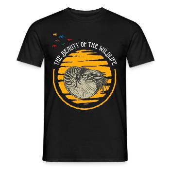 Marine snail marine animals animals sayings - Men's T-Shirt - black - Front - AI Model Male 178 light (178cm)