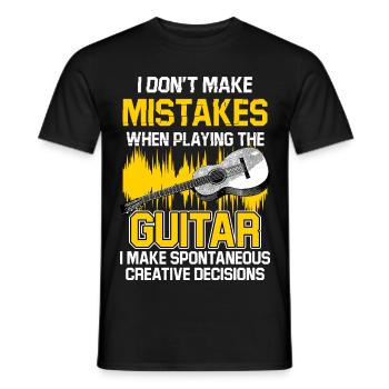 Guitar Guitarist Musical Instrument Guitar Music - Men's T-Shirt - black - Front - AI Model Male 178 light (178cm)