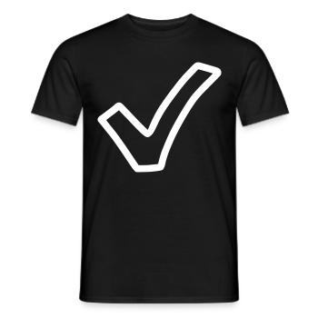 Haken Emoji Skizze Zeichnung weiß - T-shirt homme - noir - Devant - AI Model Male 178 light (178cm)