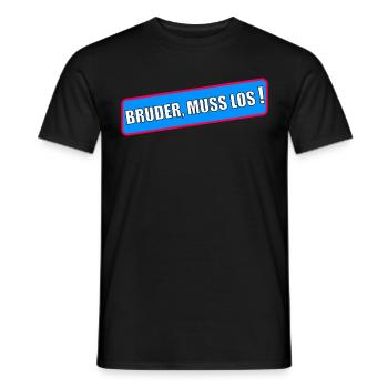 Bruder muss los lustiger Spruch Action Games Multi - Männer T-Shirt - Schwarz - Vorne - AI Model Male 178 light (178cm)