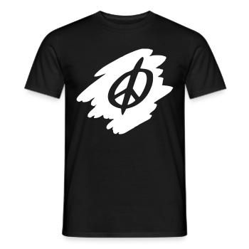 Signe de la Paix Dessin de la Paix Croquis blanc - T-shirt homme - noir - Devant - AI Model Male 178 light (178cm)