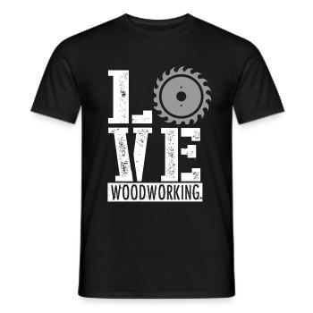 Carpenter joiner gift - Men's T-Shirt - black - Front - AI Model Male 178 light (178cm)