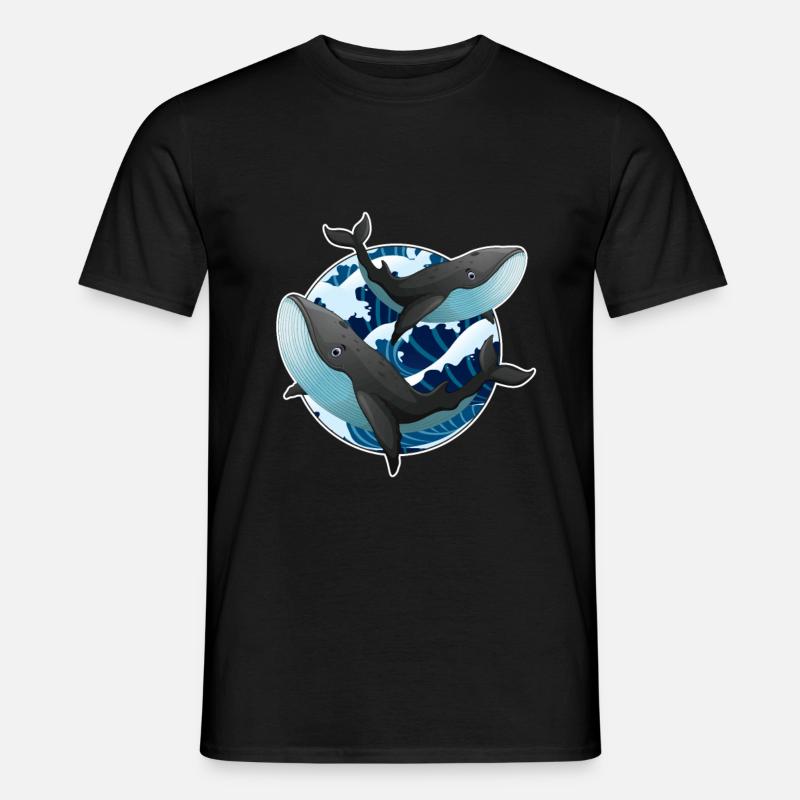 Wale - Männer T-Shirt - Schwarz