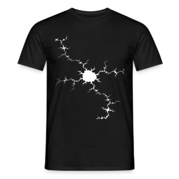 Lightning Fractal - Männer T-Shirt - Schwarz - Vorne - AI Model Male 178 light (178cm)