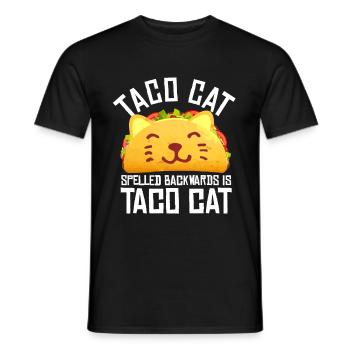 Taco Cat - Men's T-Shirt - black - Front - AI Model Male 178 light (178cm)