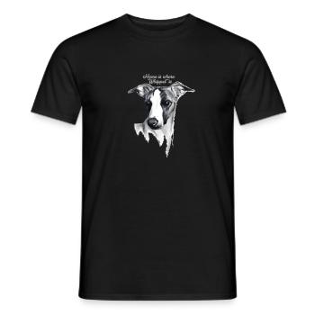 Cadeau cool animal de compagnie chien Whippet - T-shirt homme - noir - Devant - AI Model Male 178 light (178cm)