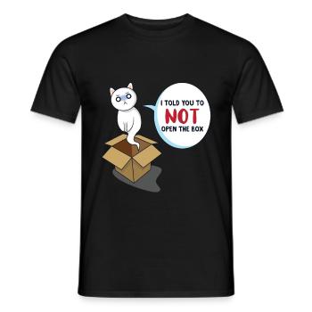 Le chat de Schrödinger - T-shirt homme - noir - Devant - AI Model Male 178 light (178cm)