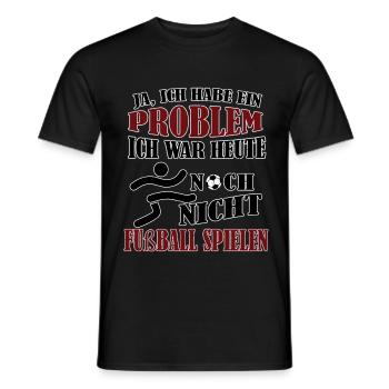 Fußball spielen Fußball Ball Geschenk - Männer T-Shirt - Schwarz - Vorne - AI Model Male 178 light (178cm)
