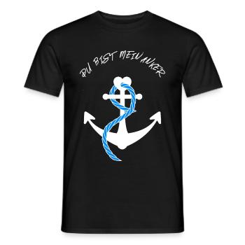 You are my anchor love - Men's T-Shirt - black - Front - AI Model Male 178 light (178cm)