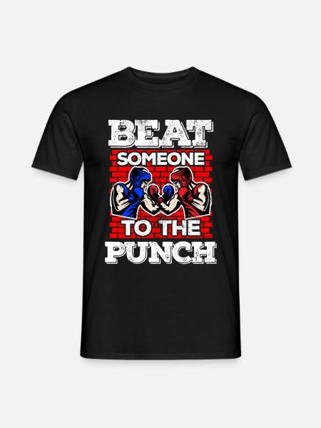 Cadeau cool mignon de boxe - T-shirt homme - noir