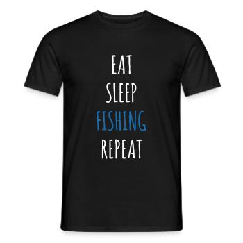 Fischer Angler Fischen Angeln Fisch Geschenkidee - Männer T-Shirt - Schwarz - Vorne - AI Model Male 178 light (178cm)