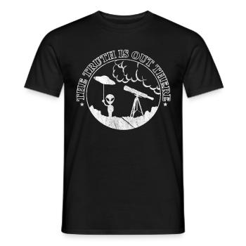 Ufo Alien Shirt Gift The truth is out there - Men's T-Shirt - black - Front - AI Model Male 178 light (178cm)