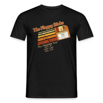 The Floppy Disks Tour Nostalgic Vintage - Men's T-Shirt - black - Front - AI Model Male 178 light (178cm)