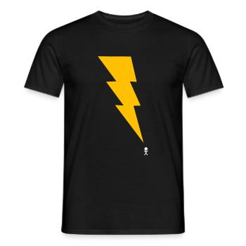 Thunderstorm - Lightning - Lightning - Stick Figure 2 - Men's T-Shirt - black - Front - AI Model Male 178 light (178cm)