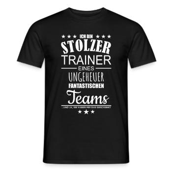 Stolzer Trainer Team Geschenk Verein Mannschaft - Männer T-Shirt - Schwarz - Vorne - AI Model Male 178 light (178cm)