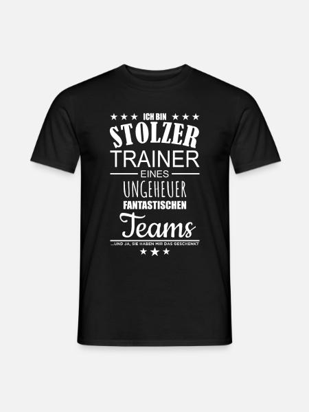 Stolzer Trainer Team Geschenk Verein Mannschaft - Männer T-Shirt - Schwarz