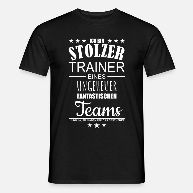 Stolzer Trainer Team Geschenk Verein Mannschaft - Männer T-Shirt - Schwarz
