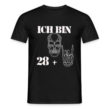 30. Geburtstag Geschenk Rocker Style Ich bin 28 + - Männer T-Shirt - Schwarz - Vorne - AI Model Male 178 light (178cm)