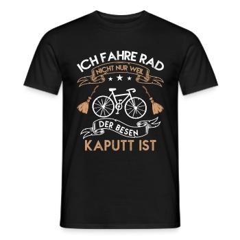 fahren,Besen,Mutter,Rad,Fahrrad,Biker,Radsport - Männer T-Shirt - Schwarz - Vorne - AI Model Male 178 light (178cm)
