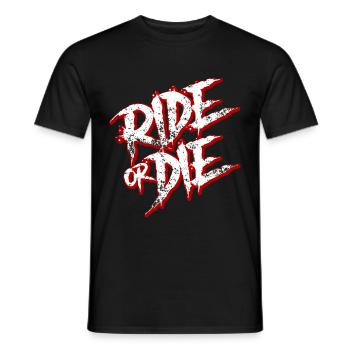 Moto Ride or Die Biker T-Shirt cadeau - T-shirt homme - noir - Devant - AI Model Male 178 light (178cm)