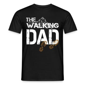 The Walking Dad Mountains Hiking - Men's T-Shirt - black - Front - AI Model Male 178 light (178cm)