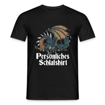 Official Sleeping Shirt - Dragon Personal - Men's T-Shirt - black - Front - AI Model Male 178 light (178cm)