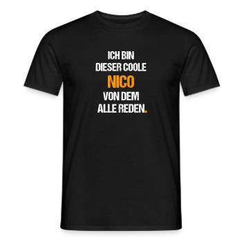 Nico Vorname Name Spruch - Männer T-Shirt - Schwarz - Vorne - AI Model Male 178 light (178cm)