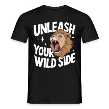 Lion Lion Animal Africa - Men's T-Shirt - black - Front - AI Model Male 178 light (178cm)