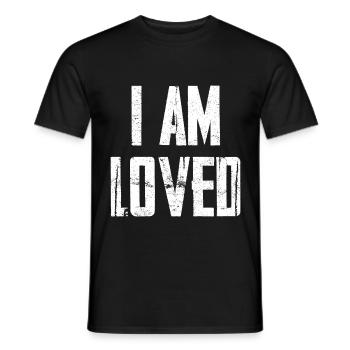 I Am Loved - Men's T-Shirt - black - Front - AI Model Male 178 light (178cm)