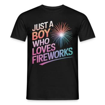 Pyrotechniker Feuerwerk Pyrotechnik - Männer T-Shirt - Schwarz - Vorne - AI Model Male 178 light (178cm)