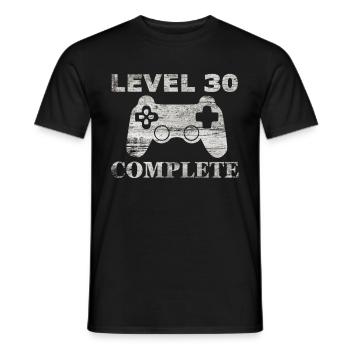 30 years - 30th Birthday Level 30 Complete Shirt - Men's T-Shirt - black - Front - AI Model Male 178 light (178cm)