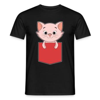 animaux Pocket - T-shirt homme - noir - Devant - AI Model Male 178 light (178cm)