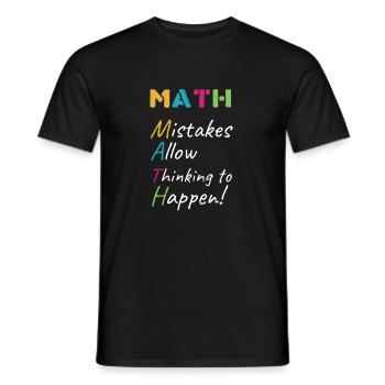 Math Math School Student Student Gift - Men's T-Shirt - black - Front - AI Model Male 178 light (178cm)