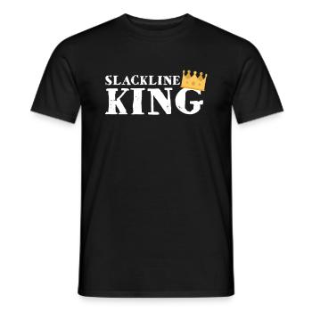 Slackline König Freizeit Hobby Geschenk Lustig - Männer T-Shirt - Schwarz - Vorne - AI Model Male 178 light (178cm)