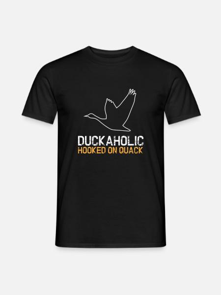 Duckaholic duck chicks pond animal lover bird quack - Men's T-Shirt - black
