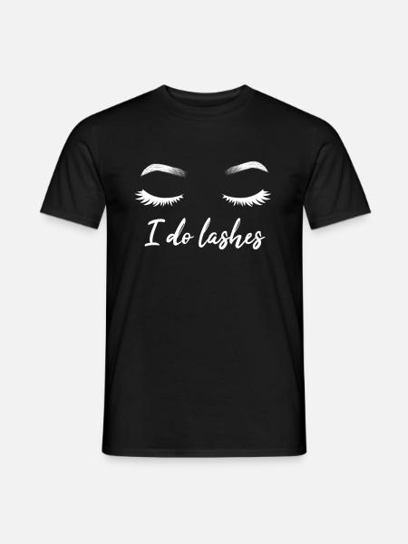 I Do Lashes Make Up Eyelashes Makeup Beautician - Men's T-Shirt - black