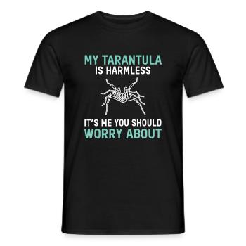 Meine Tarantel Ist Harmlos Spinne Terrarium Tier - Männer T-Shirt - Schwarz - Vorne - AI Model Male 178 light (178cm)