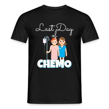 Last Day Of Chemo Cancer Illness Therapy Sick - Men's T-Shirt - black - Front - AI Model Male 178 light (178cm)
