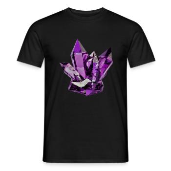 Purple geode - Men's T-Shirt - black - Front - AI Model Male 178 light (178cm)