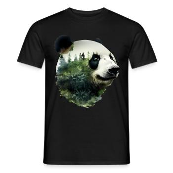 Panda - T-shirt homme - noir - Devant - AI Model Male 178 light (178cm)