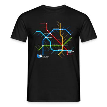 Quedlinburg (U-Bahn-Liniennetz-Edition) - T-shirt homme - noir - Devant - AI Model Male 178 light (178cm)