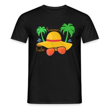 summer - Men's T-Shirt - black - Front - AI Model Male 178 light (178cm)