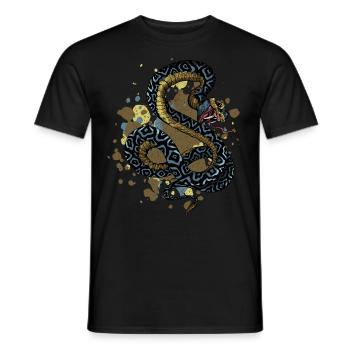 orm - T-shirt herr - svart - Fram - AI Model Male 178 light (178cm)