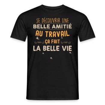 Collègue Et Ami ça Existe Cadeau Homme Femme - T-shirt homme - noir - Devant - AI Model Male 178 light (178cm)