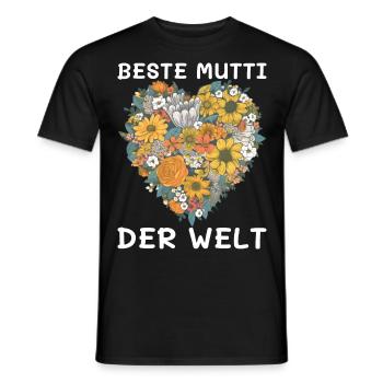 BESTE Mutti DER WELT Geschenk - Männer T-Shirt - Schwarz - Vorne - AI Model Male 178 light (178cm)