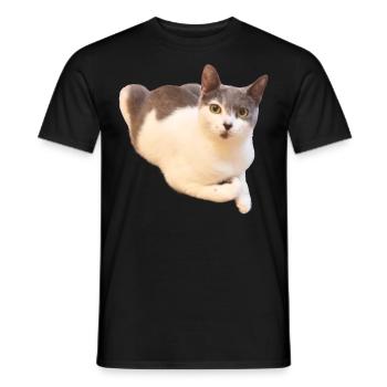 Cute Cat Locum - Men's T-Shirt - black - Front - AI Model Male 178 light (178cm)