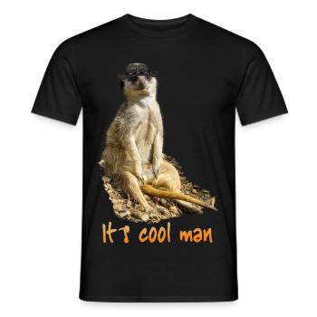 It´s cool man - Männer T-Shirt - Schwarz - Vorne - AI Model Male 178 light (178cm)