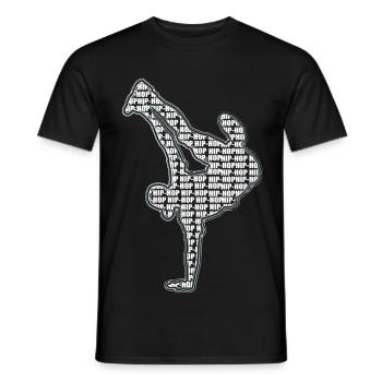 Breakdance - Men's T-Shirt - black - Front - AI Model Male 178 light (178cm)